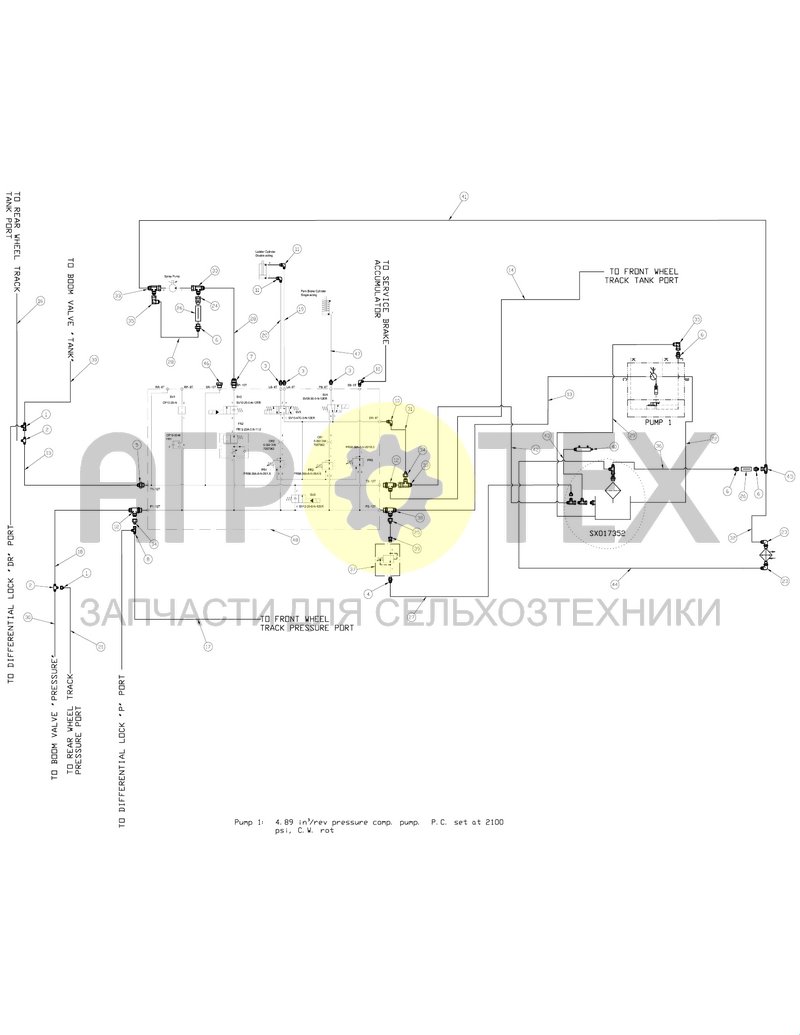 Главное гидрооборудование (SX016851) (№1 на схеме)